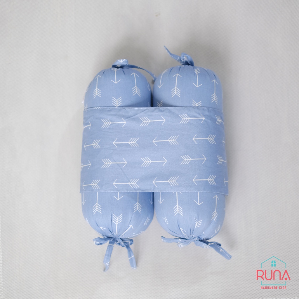 Gối chặn cho bé RUNA KIDS chất liệu cotton Hàn 100% cao cấp, mềm mịn, an toàn cho bé