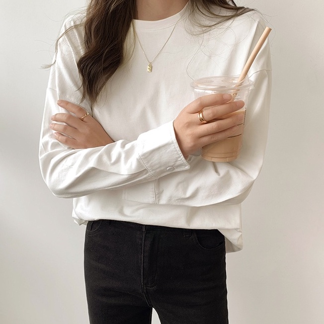 Áo Thun Cotton Trắng Cơ Bản 48837