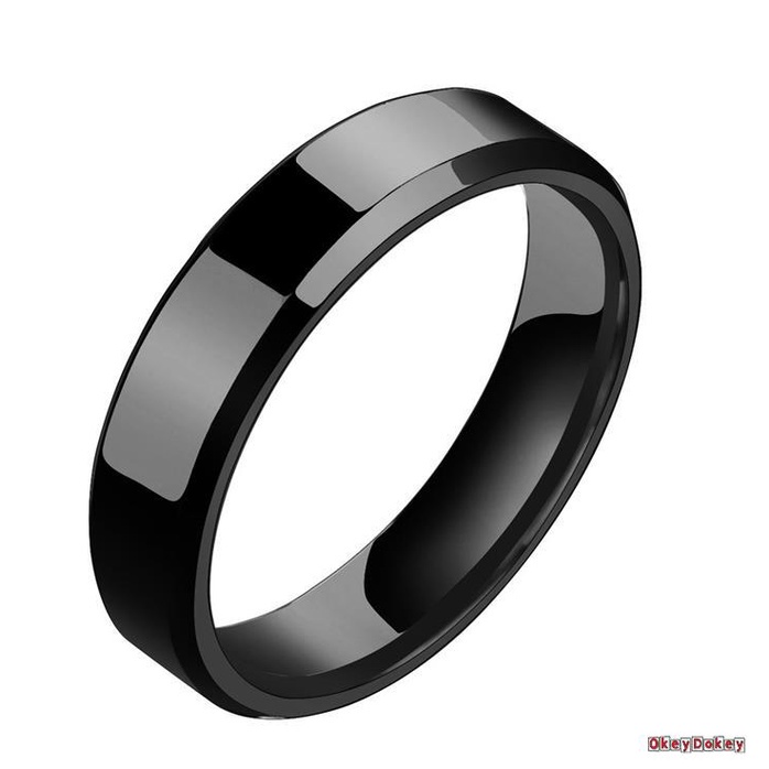 Nhẫn Thép Titan Đơn Giản Nhiều Kích Thước Tùy Chọn Cho Nam Và Nữ