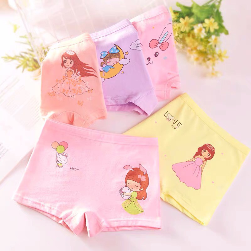 [ COTTON QC siêu rẻ] SET 2quần chip, quần lót bé gái 100% cotton siêu mềm mịn kháng khuẩn size cho bé 12-32kg