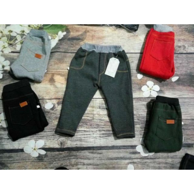 Combo 5 Quần Giả Jean Lót Nỉ chọn màu bé trai/bé gái