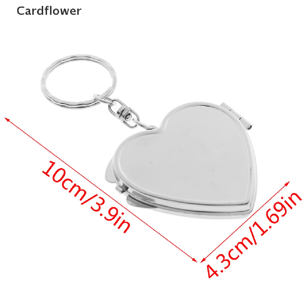 [Hàng mới về] Gương soi cỡ nhỏ gấp gọn bằng kim loại có móc khóa di động