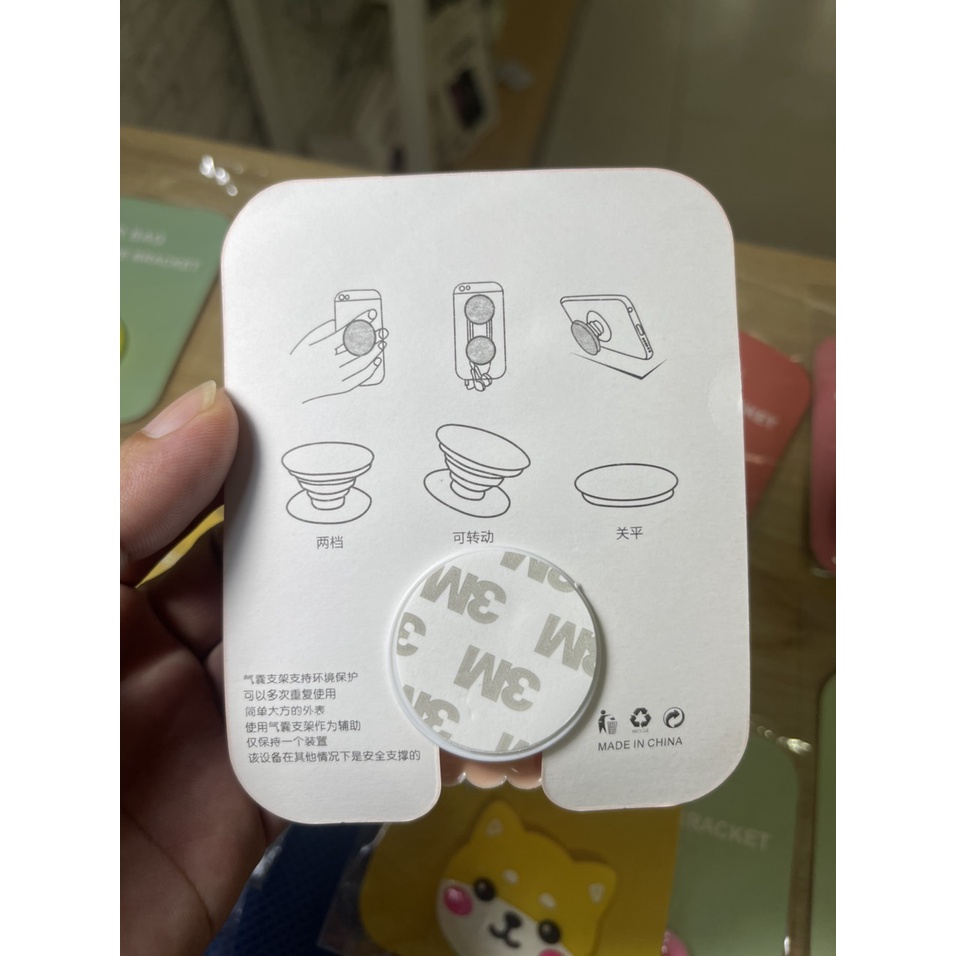 Giá đỡ điện thoại iring pop có thể thu gọn hình kaws mây hoa thú  khủng long dễ thương cute