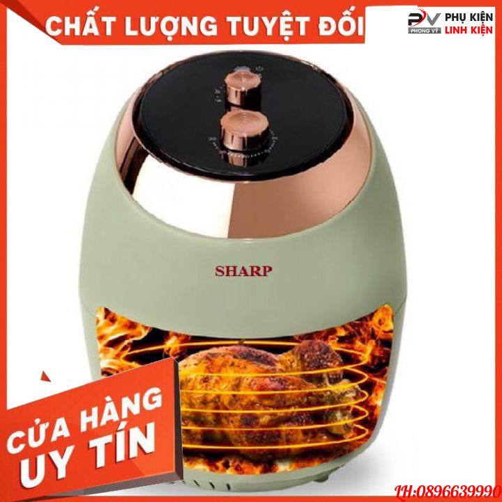 Nồi chiên không dầu đa năng cao cấp SHARP 8L an toàn, hạn chế dầu mỡ, dung tích lớn