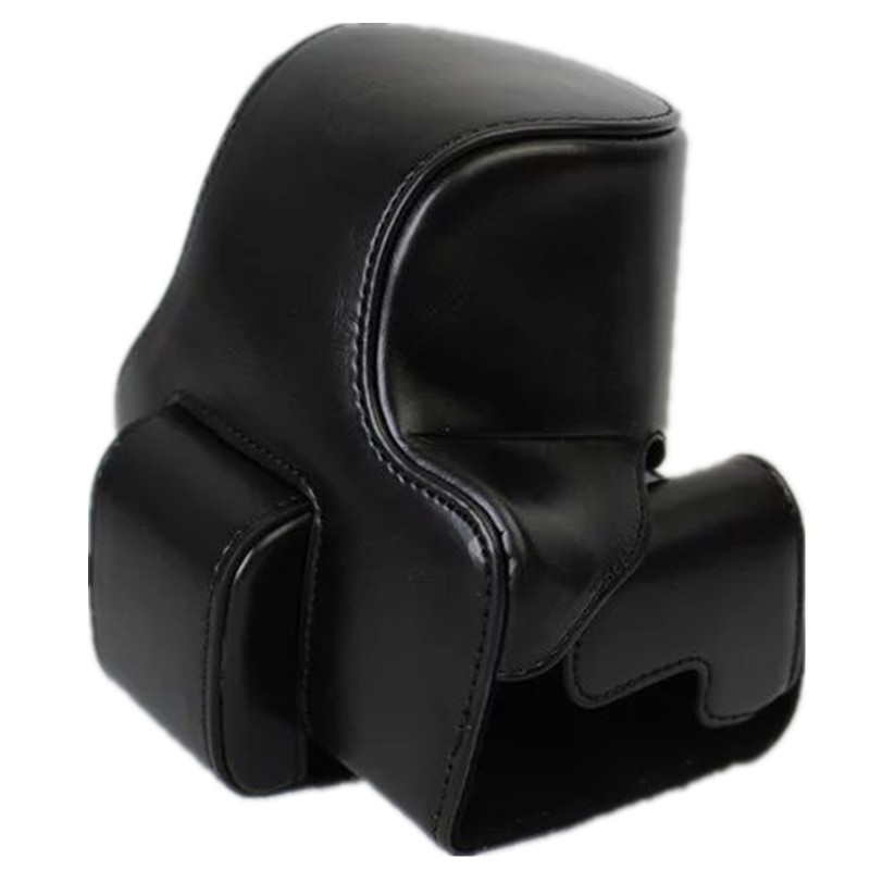 Túi Da Pu Đựng Máy Ảnh Canon Eos M5 Kèm Dây Đeo Cổ 15-45mm Lens