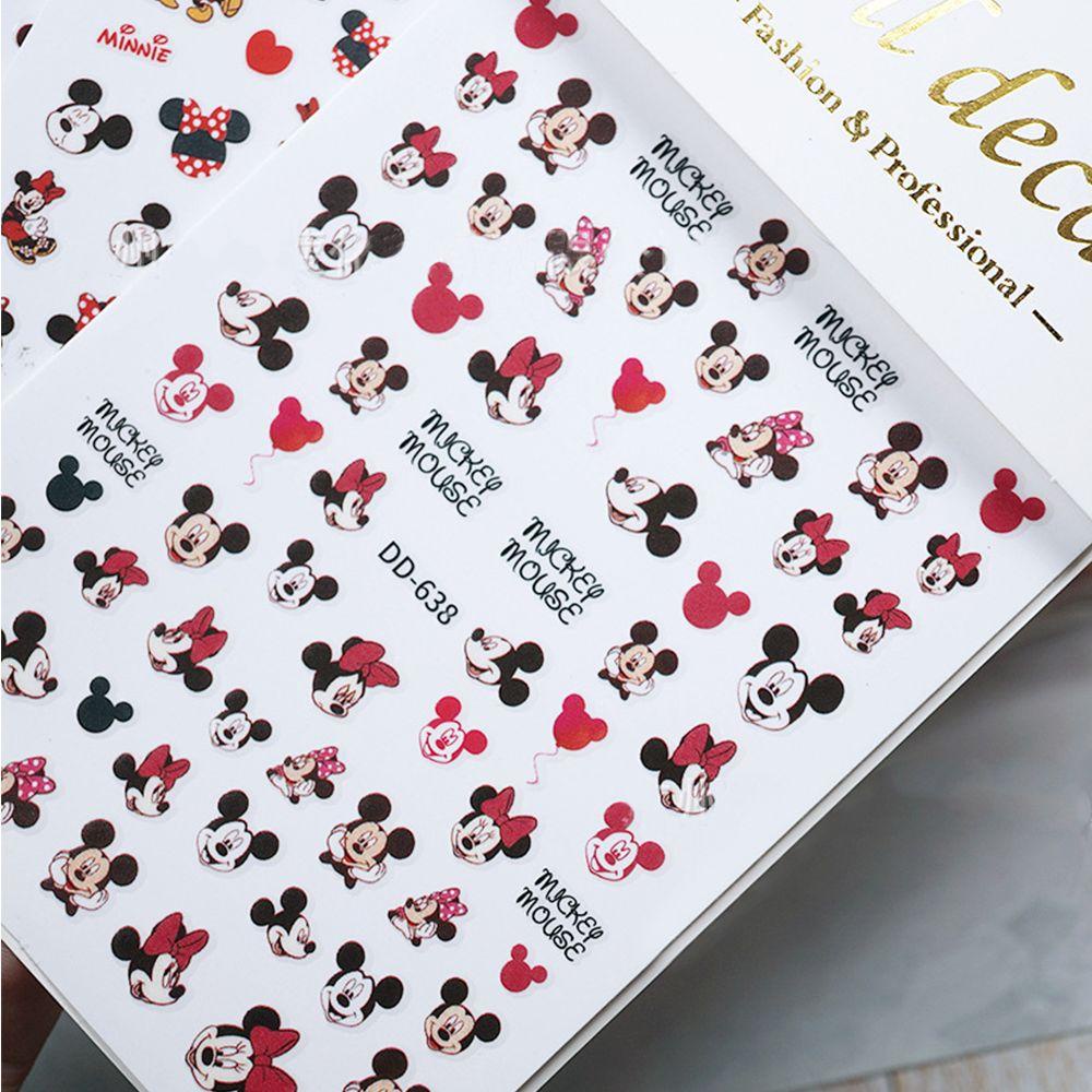 OCEANMAP Miếng Dán Trang Trí Móng Tay Hình Chuột Mickey Hoạt Hình Dễ Thương