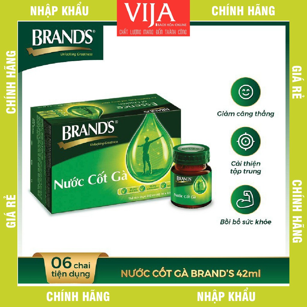 HỘP 6 HŨ NƯỚC CỐT GÀ BRAND'S 252ML