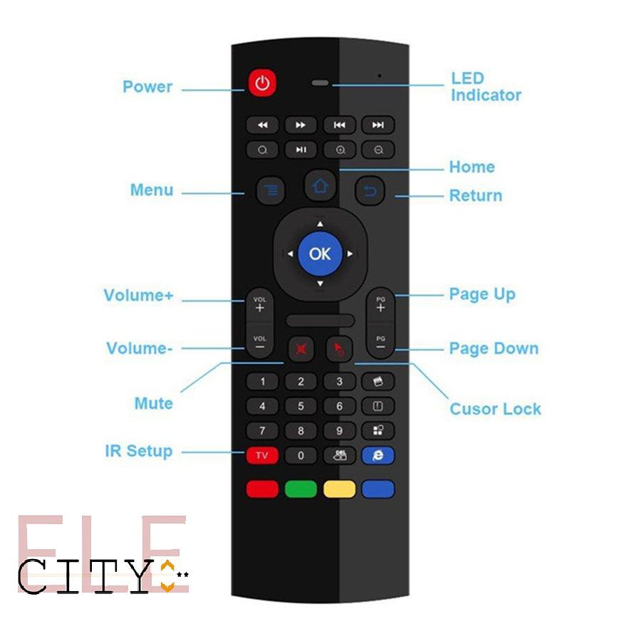 Điều Khiển Từ Xa Tích Hợp Bàn Phím Không Dây 22ele 2.4g Cho Smart Android 7.1 Tv Box Mx3 Mini