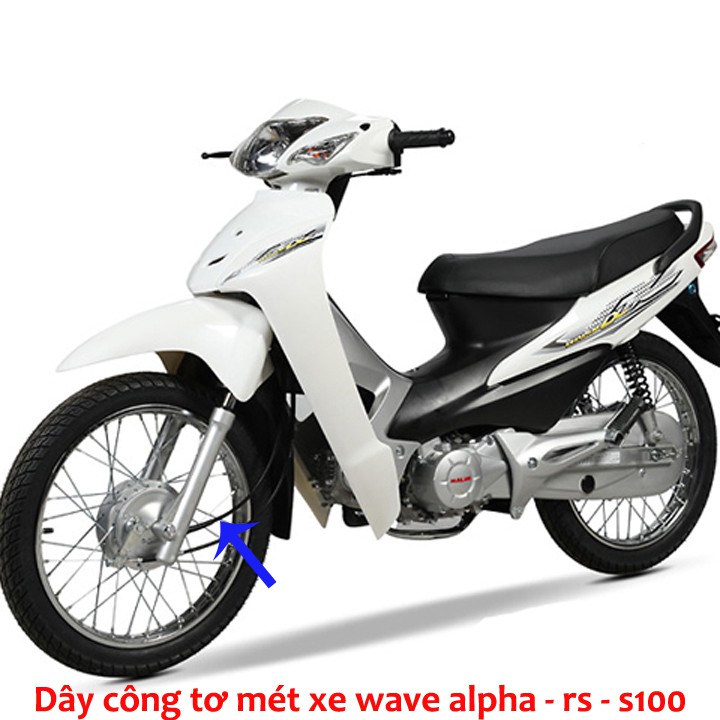 Dây công tơ mét - dài -dây đồng hồ xe máy wave RS đời 2006-2016  89cm-93cm