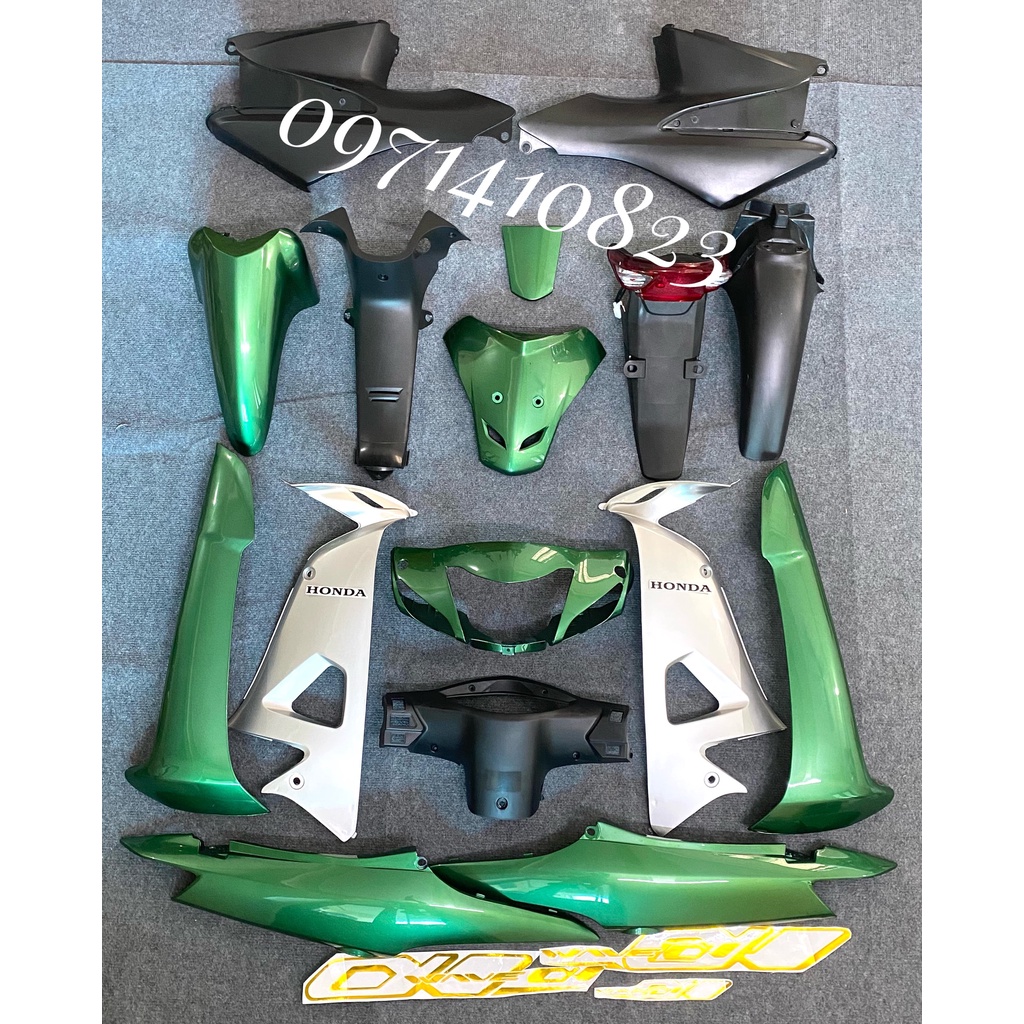 Bộ Vỏ Nhựa Wave Alpha 100 - Wave 50cc - Wave Rs ( kèm tem ) MÀU ĐỘ