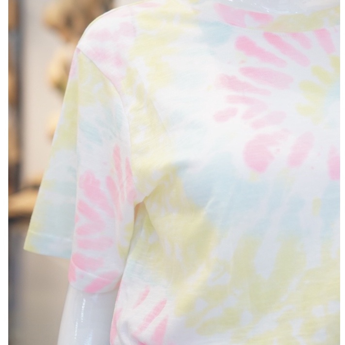 Áo thun nữ họa tiết loang MENINA , chất xược cotton thời trang