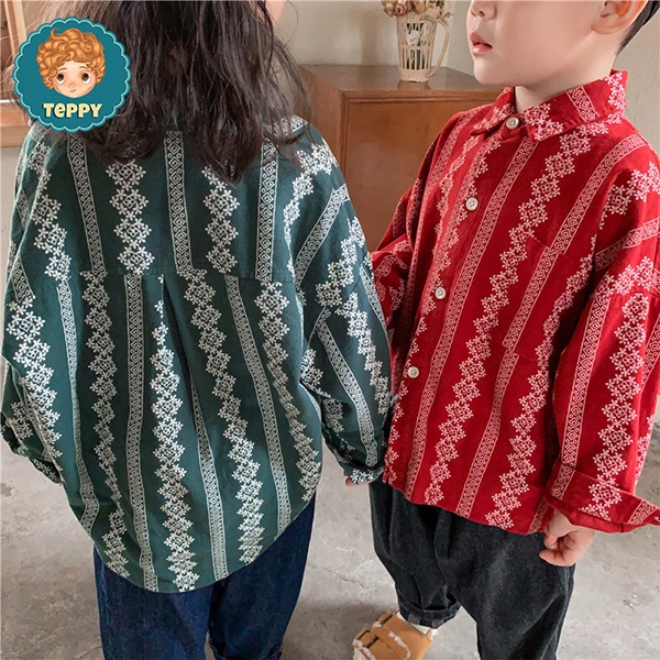 Áo sơ mi hoạ tiết cho bé