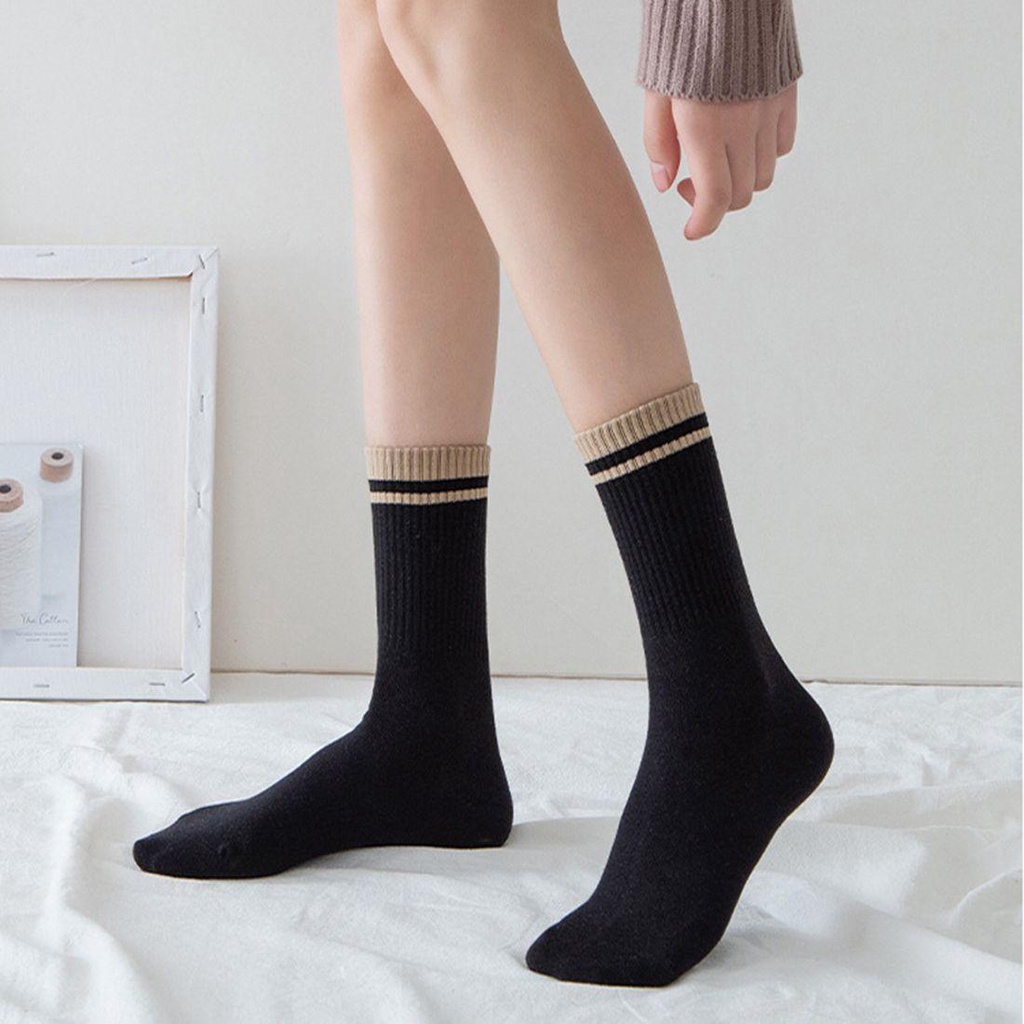 2 Đôi Tất Cotton Mềm Mại Thời Trang Cho Nữ