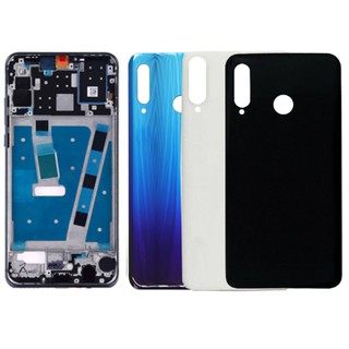 Thay thế cho huawei p30 lite / nova 4e khung giữa phía trước lcd nhà ở bao viền tấm khung xe tấm mặt + pin mặt sau
