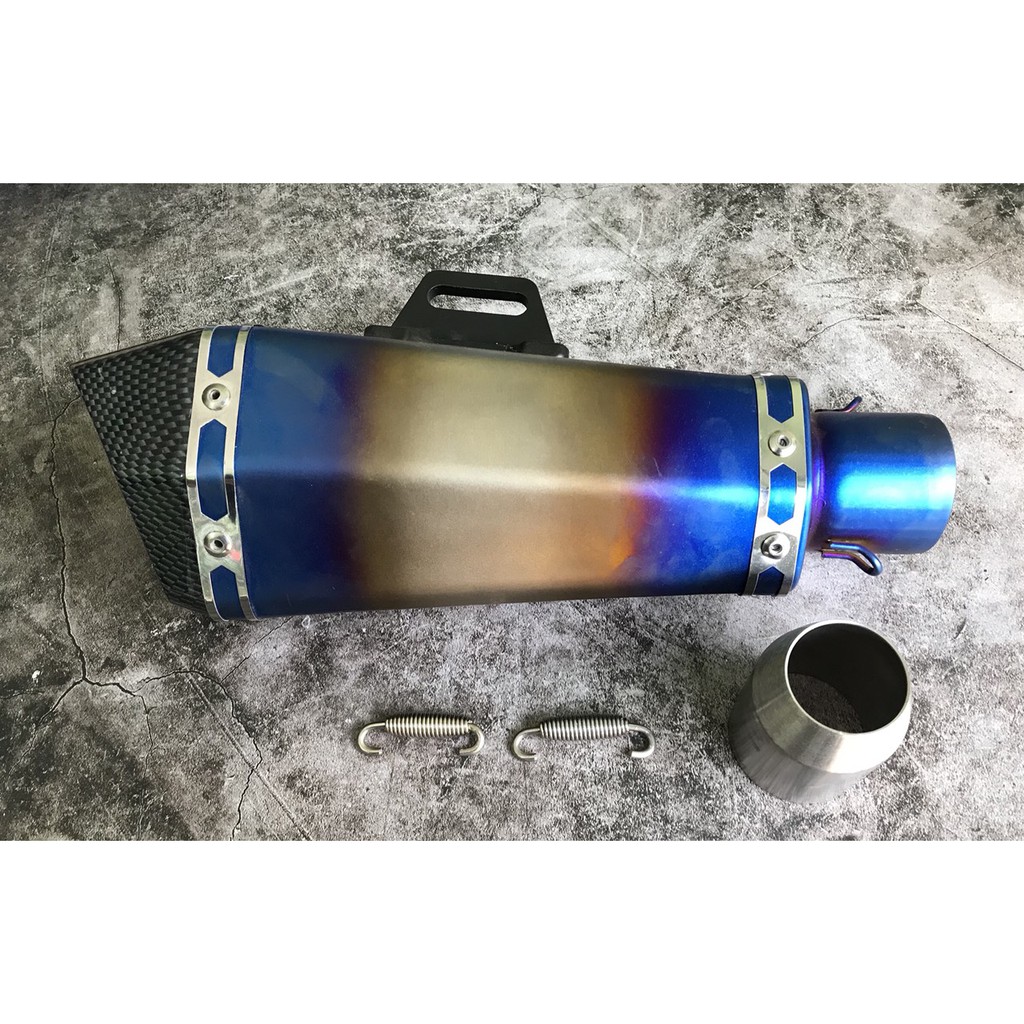 Pô Akrapovic 7 Màu Đuôi Carbon Gắn Xe Máy ( Coa Kèm Tiêu Giảm Thanh)