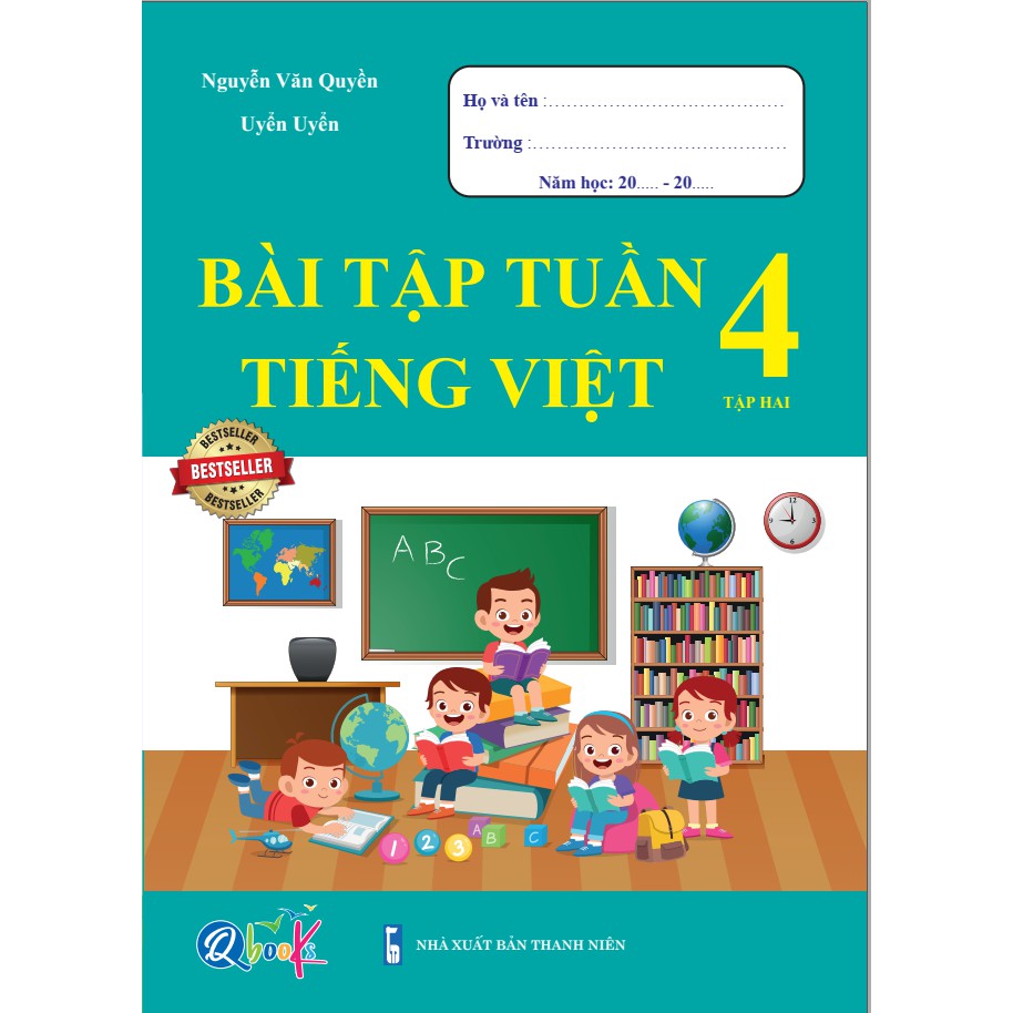 Sách - Combo Bài Tập Tuần và Đề Kiểm Tra - Toán và Tiếng Việt 4 - Cả Năm (8 cuốn)