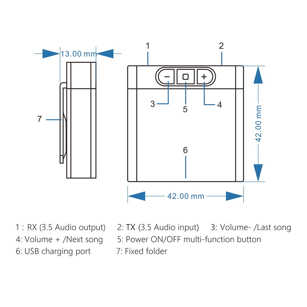 TX8 Home Wireless Accessories Audio TV Long Range Car Bluetooth 5.0 Portable Transmitter Receiver | BigBuy360 - bigbuy360.vn
