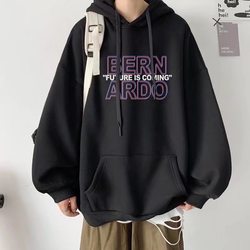 Áo hoodie unisex BERN ẢDO  form rộng 2 lớp mũ chất nỉ hotrend năm 2022 mặc siêu ấm - Đơn giản - Thời Thượng