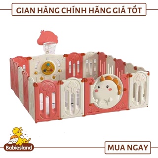 Bộ quây cũi gấp gọn hình khủng long 9BABY - ĐỎ