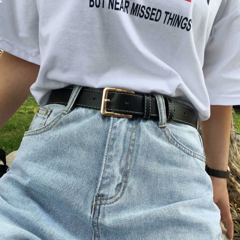 THẮT LƯNG NAM NỮ DA ĐẸP UNISEX Cài Vuông chữ nhật TL009