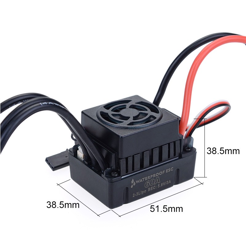 Động cơ không chổi than 60a ESC + 2300kv / 3100kv / 3900kv cho xe hơi điều khiển từ xa
