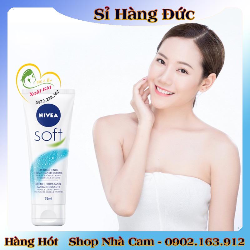 [auth] Kem dưỡng da Nivea Soft 200ml dưỡng ẩm chống nẻ chống khô mốc- Nội địa Đức Đủ Bill [Hot]