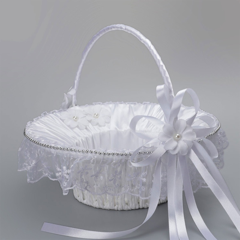Giỏ Hoa Mộc Mạc Handmade Phong Cách Phương Tây Dùng Để Trang Trí Tiệc Cưới