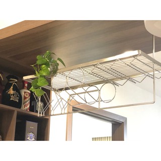 Kệ inox304 treo ly quầy bar HOPU-52 ( nhiều quy cách)