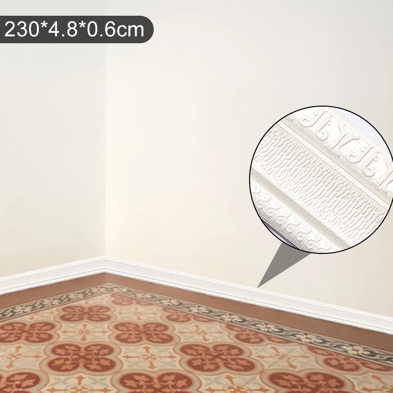 Cuộn Băng Keo Xốp 3D Dán Viền Tường Dài 2.3M Chống Thấm Nước Tiện Dụng Trang Trí Nhà Cửa