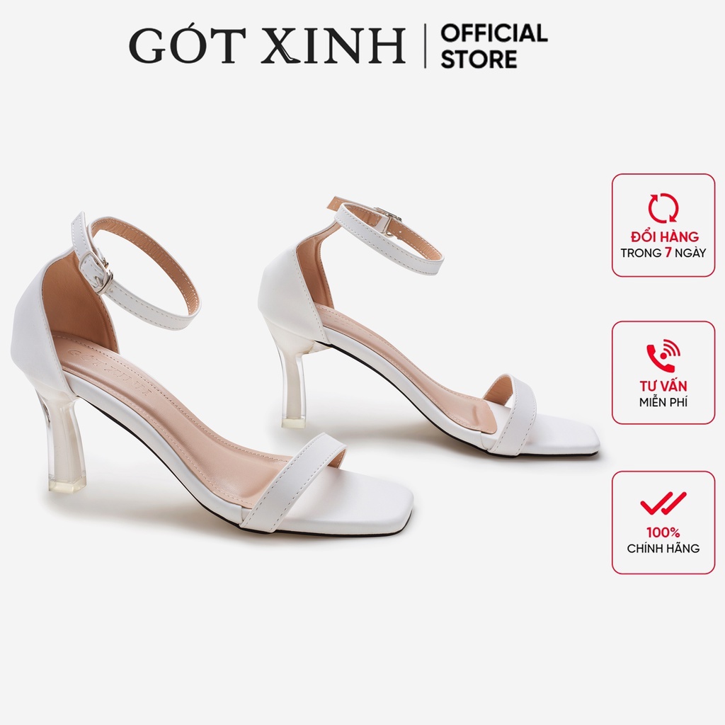 Giày sandal cao gót GÓT XINH GX194 cao 7cm da mềm siêu sang