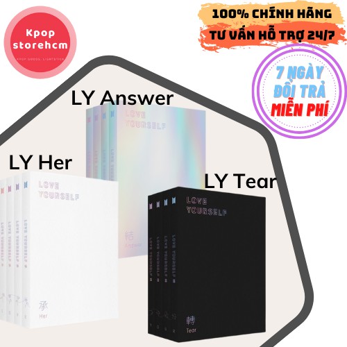 Album BTS LOVE YOURSELF nguyên seal : HER, TEAR, ANSWER chính hãng Hàn Quốc