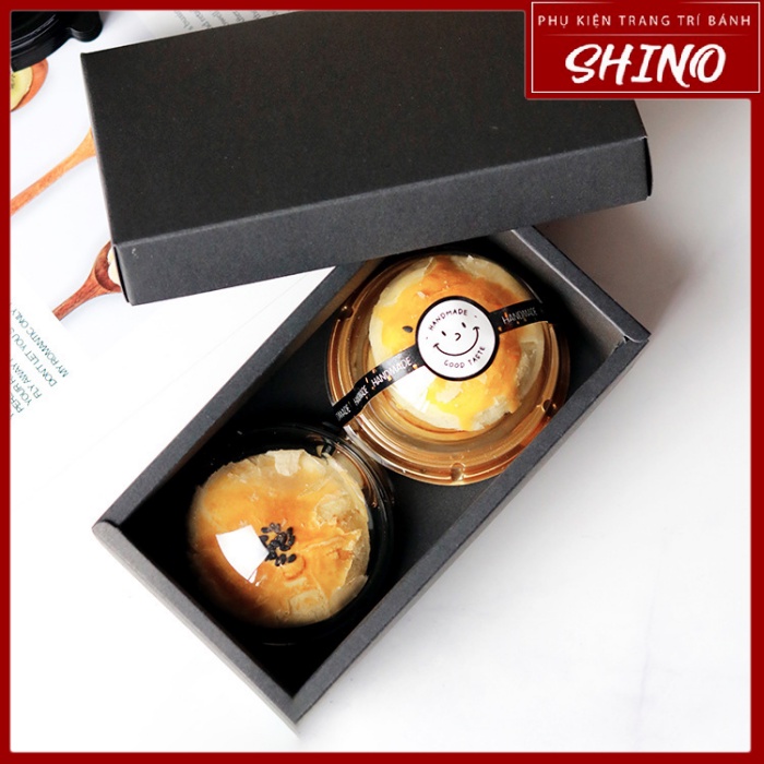 Bộ 50 Hộp / Khay và Nắp Tròn Đựng Bánh Nướng/ Bánh Trung Thu 60 - 80g