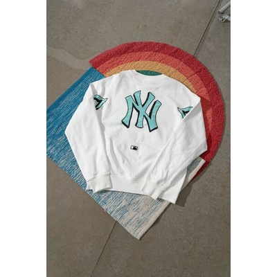 Áo Nỉ Dài Tay MLB Logo To Họa Tiết In