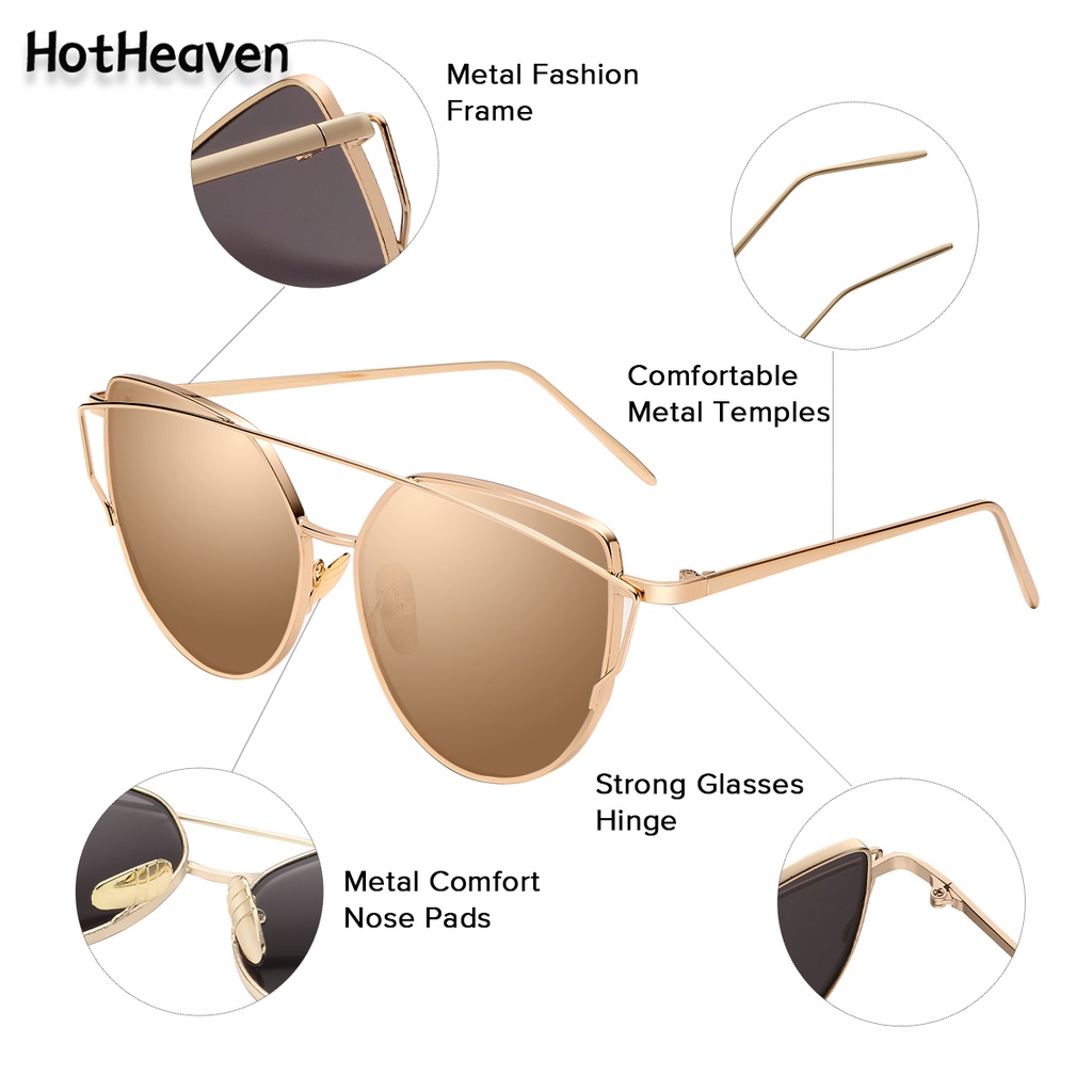 Kính Mát Mắt Mèo Chống Tia UV400 Thời Trang 17 Kiểu