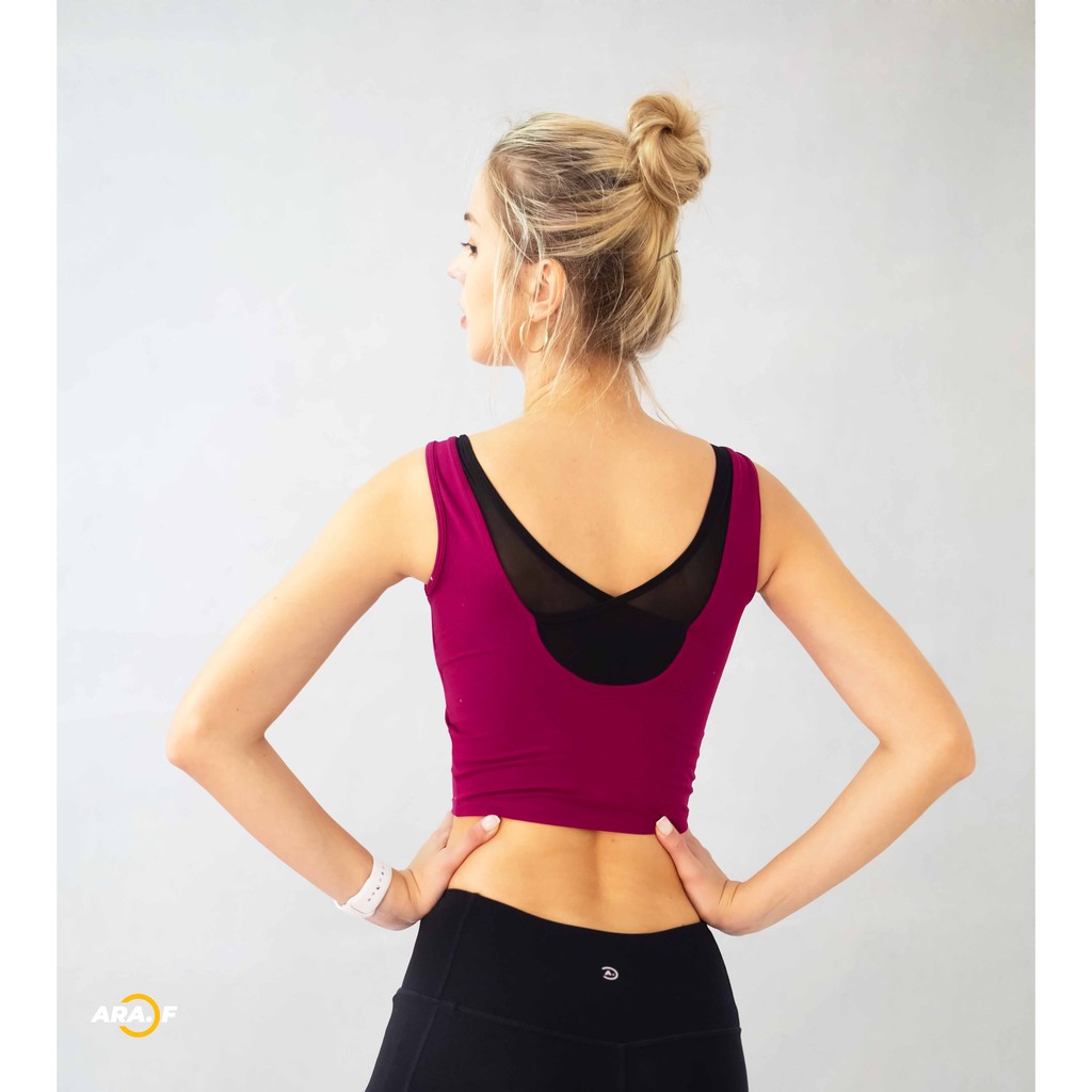 Áo Crop Phối Lưới Sau Lưng - Mã 4PL- ARAF