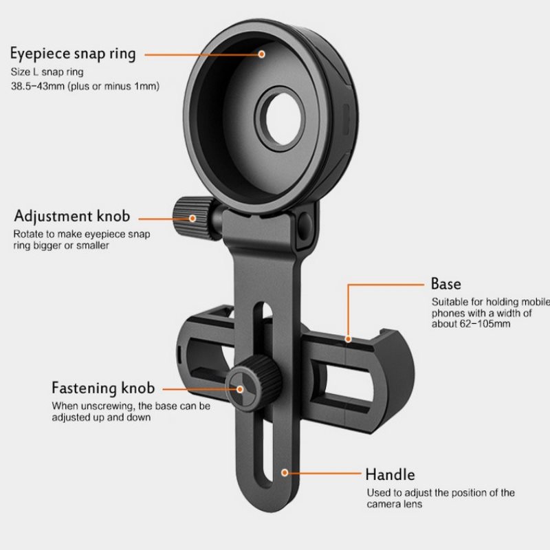 Protectionufancy  Universal Cell Phone Adapter Mount Binocular Monocular Spotting Scope Telescope  ABC