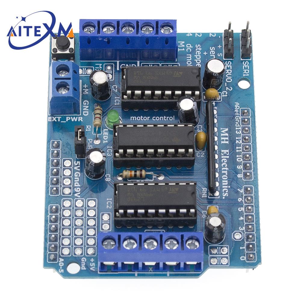 Bảng Mạch Điều Khiển Động Cơ Bước L293D Cho Arduino Mega2560 4 Kênh UNO R3