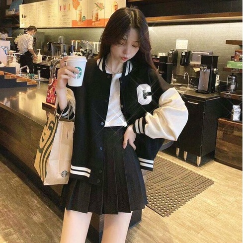 Áo khoác nỉ bomber unisex chữ C vải nỉ bông giá rẻ Bingshop