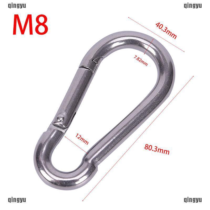 ❤ Tôi ♣ Móc Khóa Carabiner Bằng Thép Không Gỉ 304