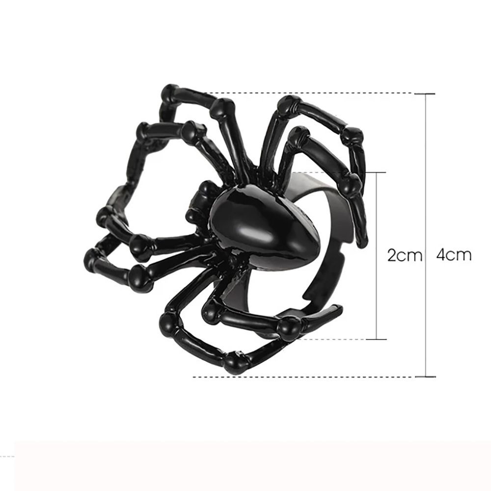 MXGOODS Adjustable Halloween Spider Ring Trendy Women Finger Ring Korean Style Ring Punk Male Gothic Alloy Octopus Hip Hop Fashion Jewelry/Multicolor