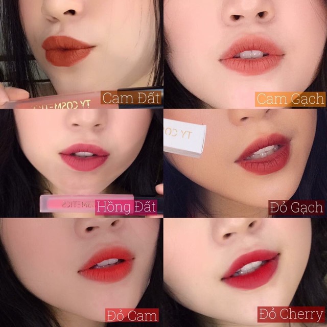 Son kem lỳ kháng nước Ty Cosmetics ( Matte Lip Cream ) MUA 1 TẶNG 4