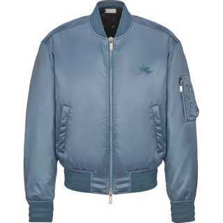 Áo khoác Di or x Shawn royal blue satin bomber jacket fw20