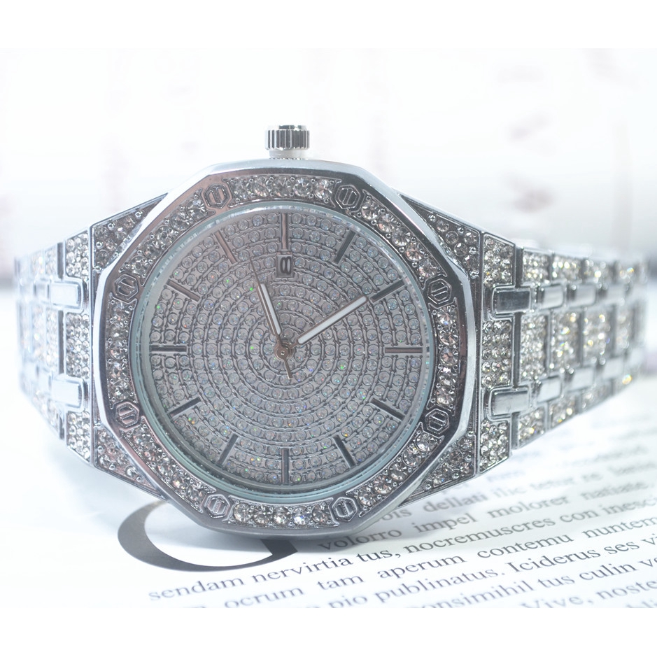 Đồng hồ thạch anh đính kim cương nhân tạo chất lượng cao thời trang cho nữ | BigBuy360 - bigbuy360.vn