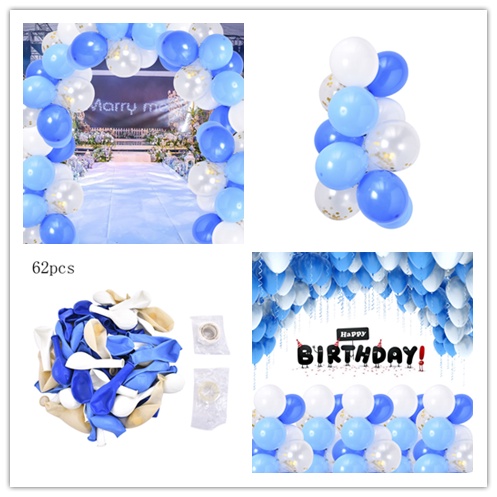 Set 62 Bong Bóng Cao Su Màu Sắc Macaron Xinh Xắn Dùng Để Trang Trí Tiệc