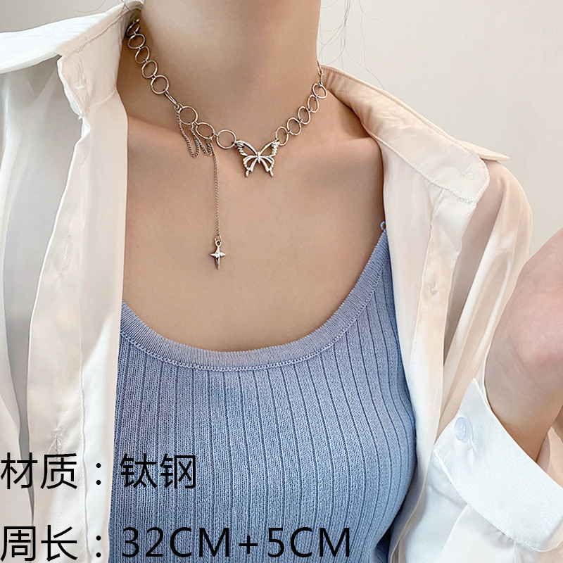 Vòng cổ bằng thép titan không gỉ phong cách hiphop