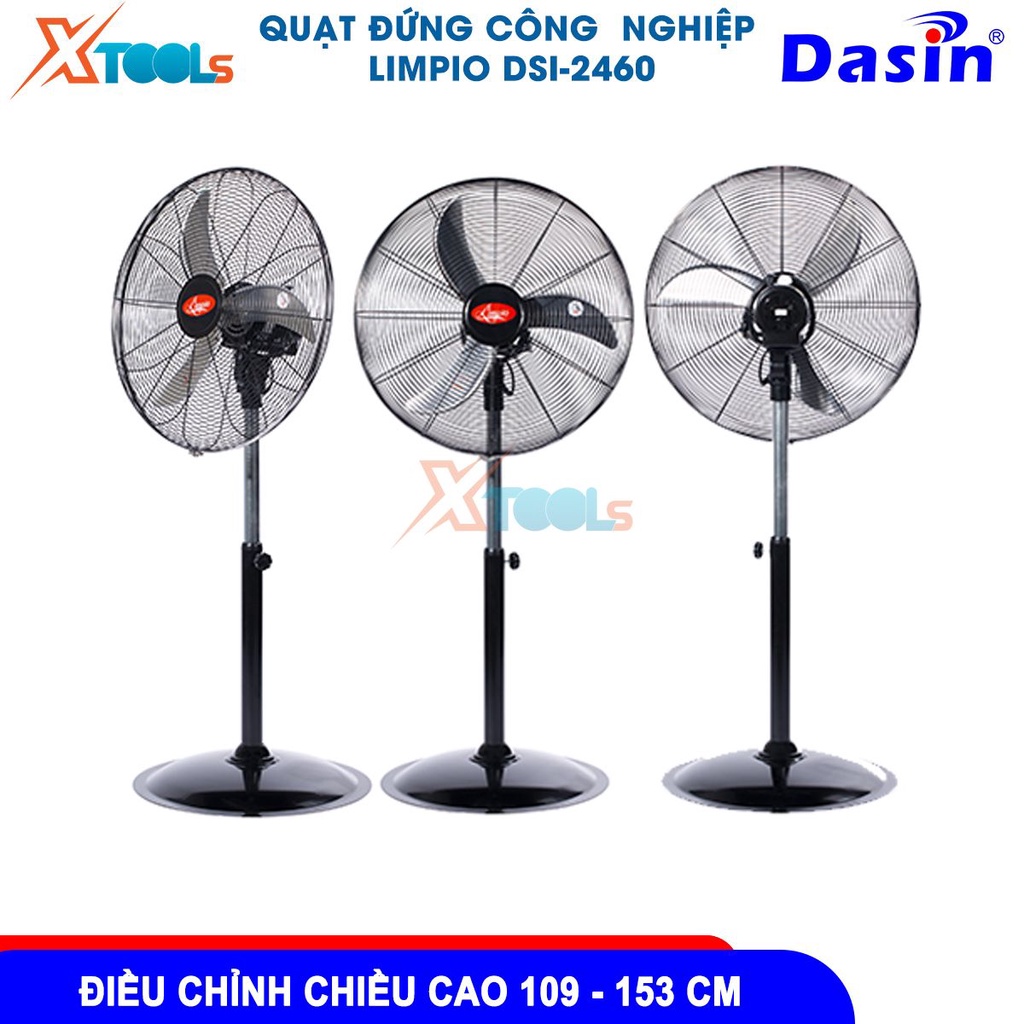 Quạt đứng công nghiệp Dasin DSI-2460 lưu lượng gió 131 m3/phút tốc độ vòng quay 1180 vòng/phút [CHÍNH HÃNG][XTOOLS]