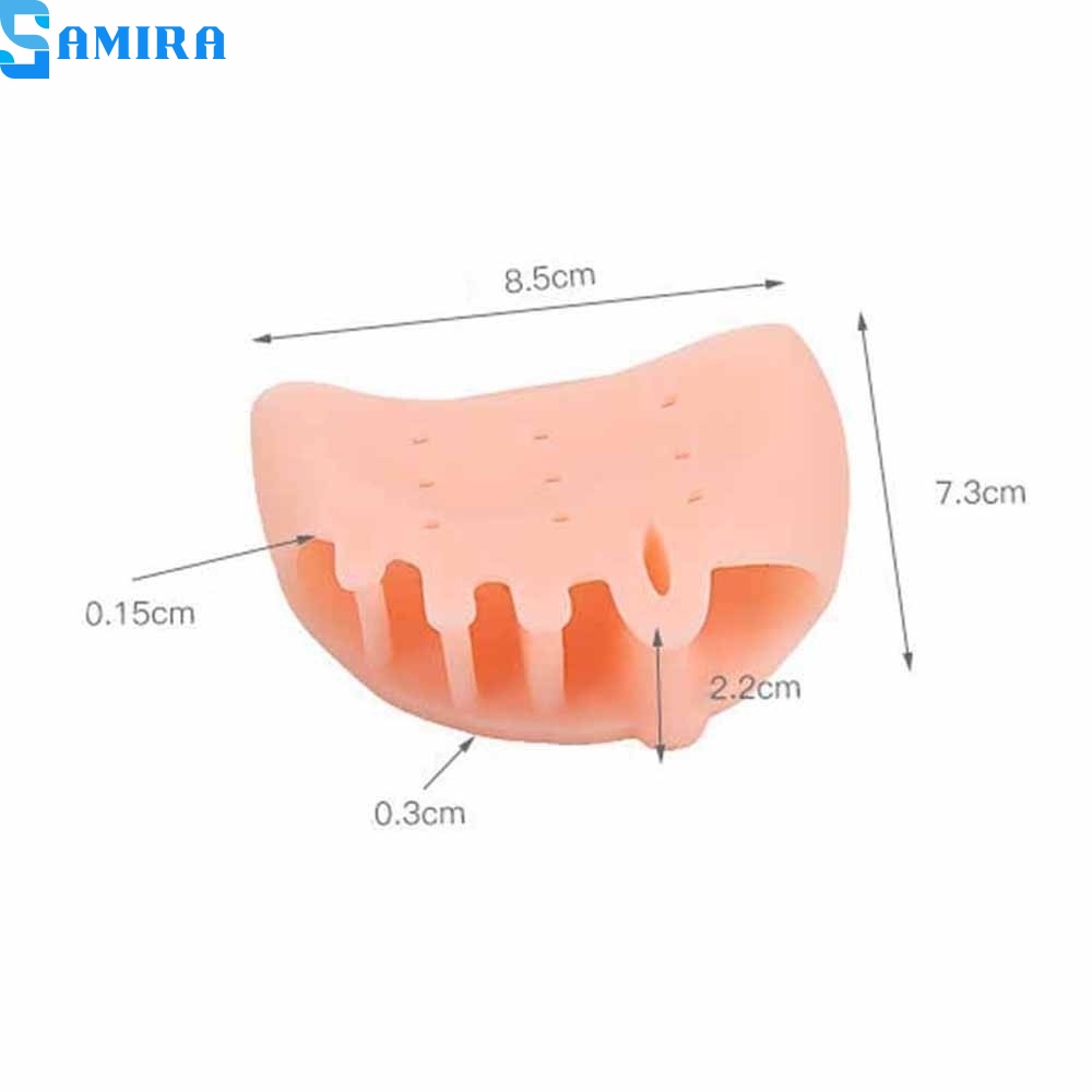 Set 2 miếng lót giày đệm lòng bàn chân trước tách ngón chân bằng silicon tổ ong giảm đau SA5