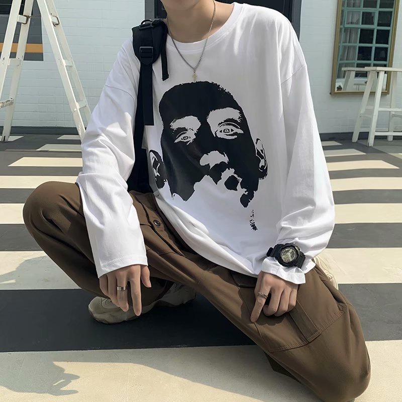 Áo thun nam dài tay cổ tròn thời trang Hàn