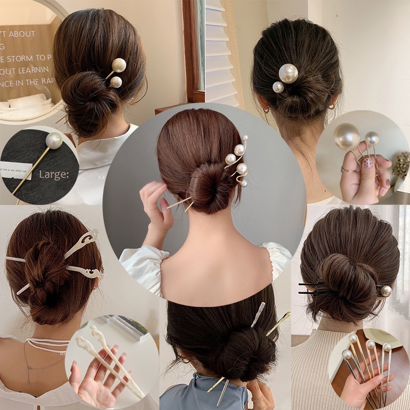 Kẹp Tóc Đính Ngọc Trai Nhân Tạo Thiết Kế Thanh Lịch Thời Trang