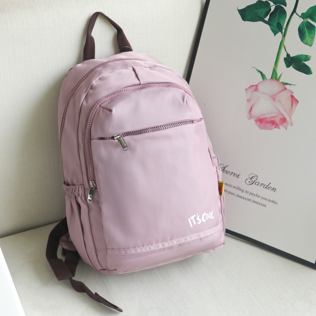 Balo học sinh vải dù cao cấp, tone pastel thời trang (BL DS B 07) - BOM